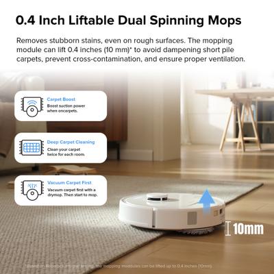 Show full view: Roborock Qrevo S Self-Emptying Smart Robot Vacuum & Mop, White slide 6 of 9
