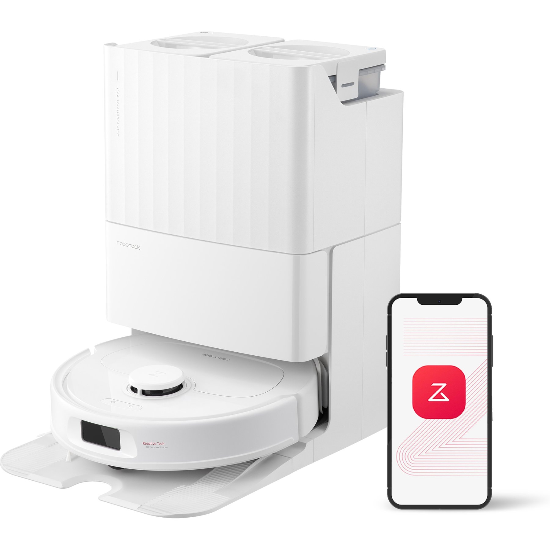 Roborock Qrevo S Self-Emptying Smart Robot Vacuum & Mop, White