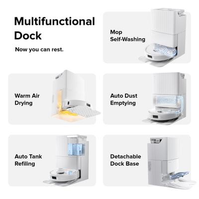 Show full view: Roborock Qrevo S Self-Emptying Smart Robot Vacuum & Mop, White slide 3 of 9