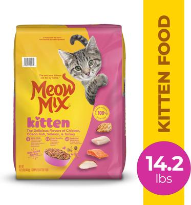 Show full view: Meow Mix Kitten Li'l Nibbles Dry Cat Food, 14.2-lb bag slide 3 of 12