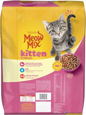 Show full view: Meow Mix Kitten Li'l Nibbles Dry Cat Food, 14.2-lb bag slide 4 of 12