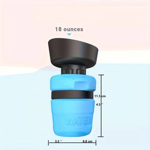 LESOTC Portable Squeeze Dog Water Bottle, 18-oz