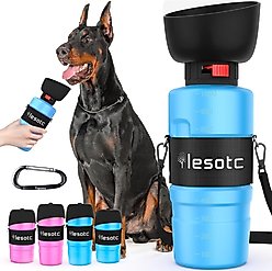 LESOTC Portable Dog Water Bottle, 34-oz slide 1 of 7