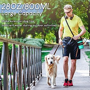 LESOTC Portable Dog Water Bottle, 28-oz