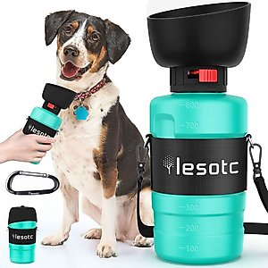 LESOTC Portable Dog Water Bottle, 28-oz