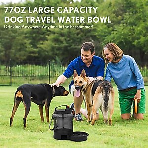LESOTC Travel Gravity Refill Dog Waterer, 9.6-cup