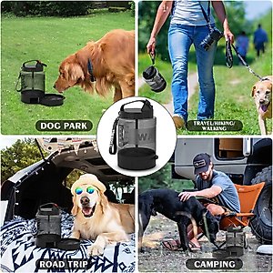 LESOTC Travel Gravity Refill Dog Waterer, 9.6-cup