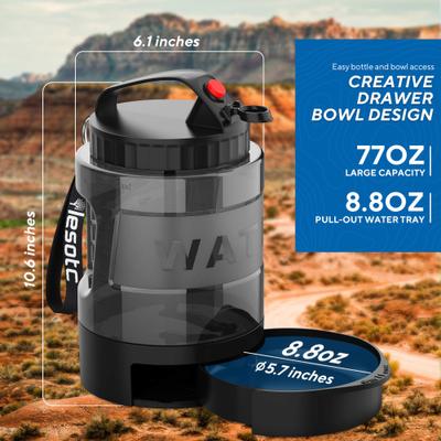 Show full view: LESOTC Travel Gravity Refill Dog Waterer, 9.6-cup slide 2 of 8