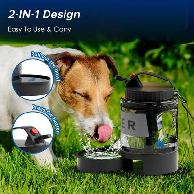 Show full view: LESOTC Travel Gravity Refill Dog Waterer, 9.6-cup slide 3 of 8