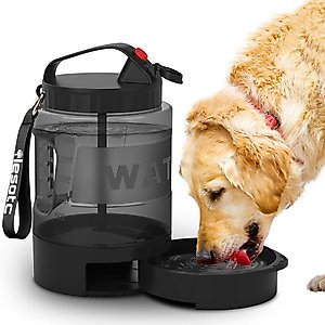 LESOTC Travel Gravity Refill Dog Waterer, 9.6-cup