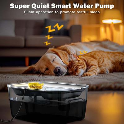 Show full view: LESOTC Stainless Steel Dog Water Fountain, 10-liter slide 7 of 9