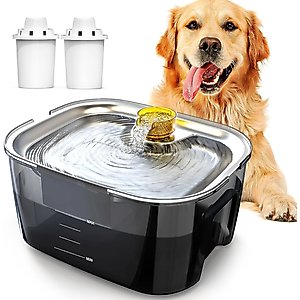 LESOTC Stainless Steel Dog Water Fountain, 10-liter