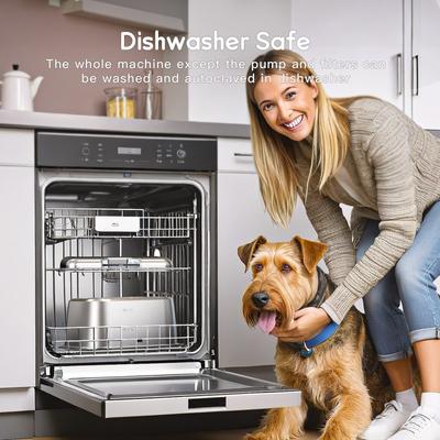 Show full view: PetNF Stainless Steel Dog Water Fountain with 4 Filters, 3-gallon slide 7 of 11