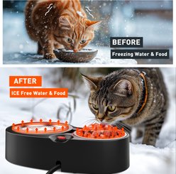 PetNF Thermostatic Heated Double Cat Bowl, 2-cup slide 2 of 7