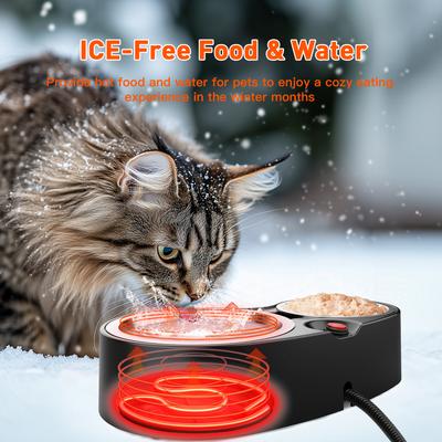 Show full view: PetNF Thermostatic Heated Double Cat Bowl, 2-cup slide 7 of 7