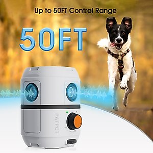 PATPET Rechargeable Ultrasonic Bark Control Dog Repellent
