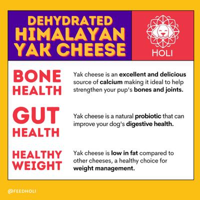 Show full view: HOLI Himalayan Yak Cheese Dehydrated Dog Food Topper, 6-oz bag slide 5 of 7