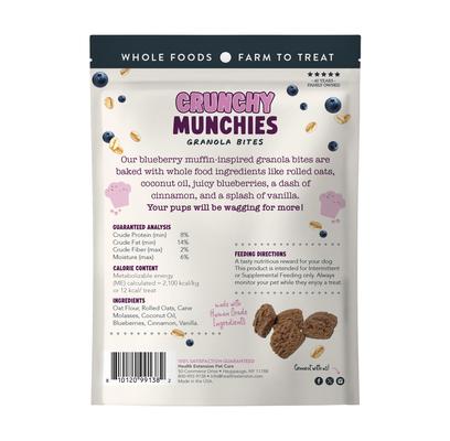 Show full view: Health Extension Crunchy Munchies Granola Bites Blueberry Ruffin Dog Treats, 5-oz bag slide 3 of 8
