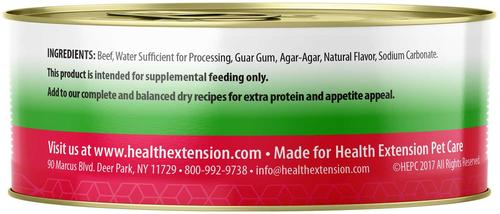 Show full view: Health Extension 95% Grain-Free Beef Wet Dog Food, 5.5-oz can, case of 24 slide 3 of 10
