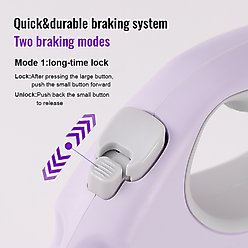 Chai's Choice Reflective Hands-Free Retractable Leash, Black/Gray, Small: 16-ft long, 1/3-in wide slide 2 of 9