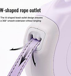 Chai's Choice Reflective Hands-Free Retractable Leash, Black/Gray, Medium: 16-ft long, 7/16-in wide slide 2 of 9