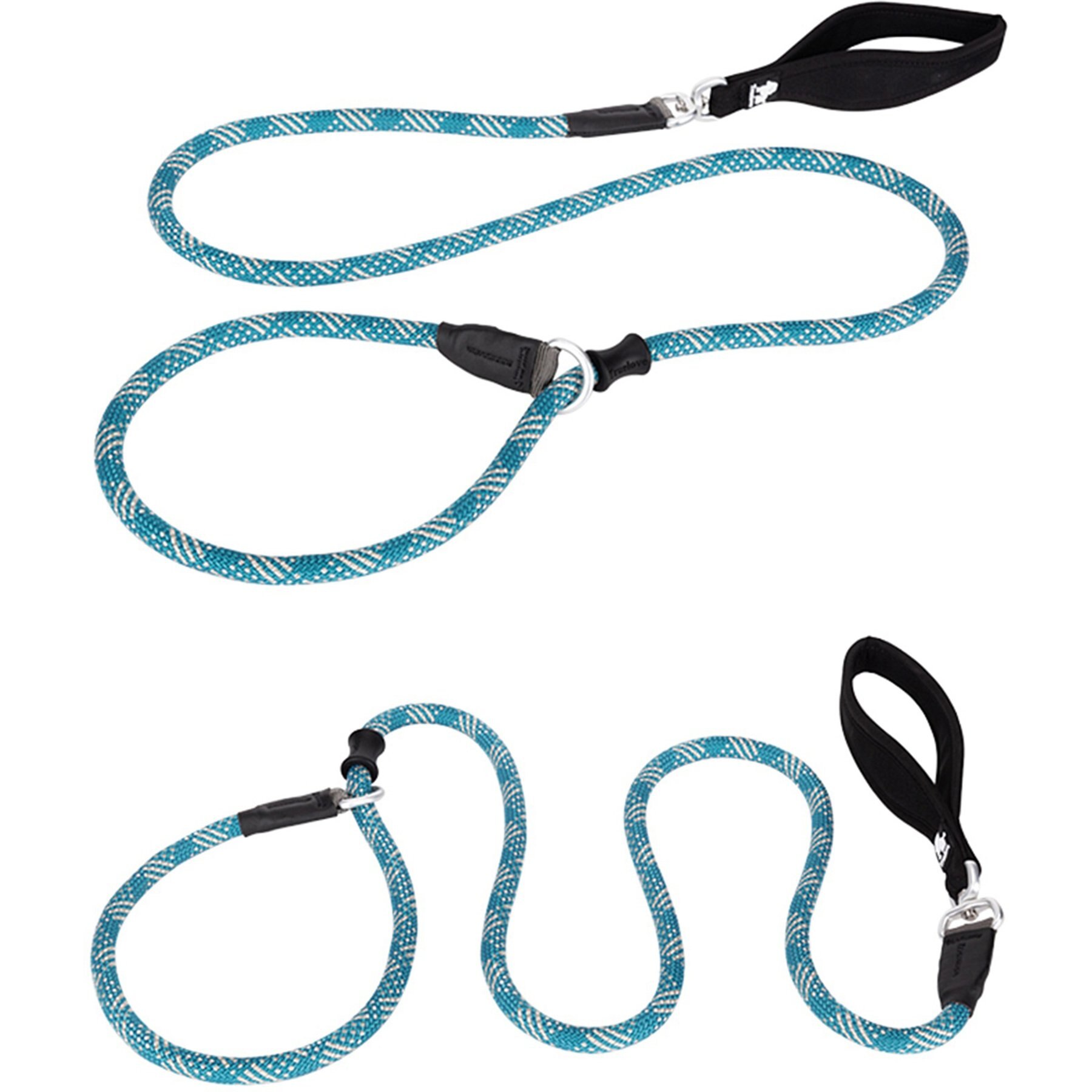 Chai's Choice Training Rope Dog Slip Leash, Large: 6-ft long, 7/16-in wide, Blue