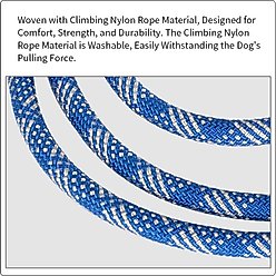Chai's Choice Training Rope Dog Slip Leash, Large: 6-ft long, 7/16-in wide, Black slide 2 of 9
