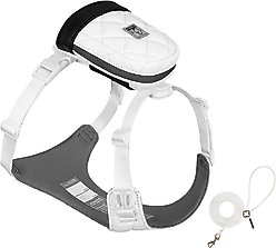 Chai's Choice Stylish Dog Backpack, Leash & Harness, White, Large: 15 to 21.5-in chest