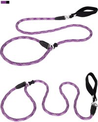 Chai's Choice Training Rope Dog Slip Leash, Large: 6-ft long, 7/16-in wide, Purple