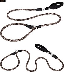 Chai's Choice Training Rope Dog Slip Leash, Large: 6-ft long, 7/16-in wide, Brown