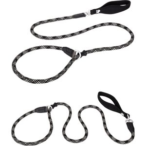 Chai's Choice Training Rope Dog Slip Leash, Large: 6-ft long, 7/16-in wide, Black