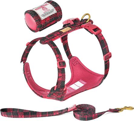 Show full view: Chai's Choice Fashionable Harris Tweed Wool Dog Poop Bag Dispenser, Leash & Harness, Chili Pepper Red, Small: 11 to 15-in chest slide 2 of 10