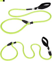 Chai's Choice Training Rope Dog Slip Leash, Large: 6-ft long, 7/16-in wide, Neon Yellow