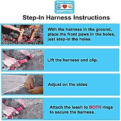 Pawtitas Solid Personalized Dog Harness, Millennial Pink, Small: 14 to 21-in chest slide 2 of 9