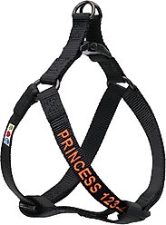 Pawtitas Solid Personalized Dog Harness, Black, Large: 22 to 33-in chest