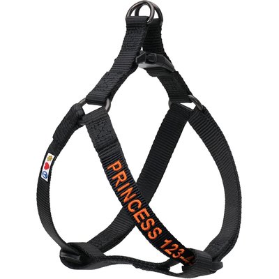 Pawtitas Pawtitas Solid Personalized Dog Harness, Black, X-Small: 10 to 15-in chest