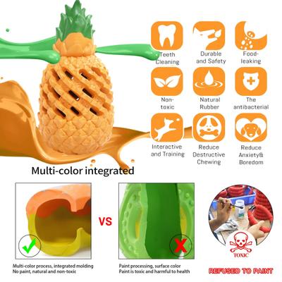 Show full view: Petopia Pineapple Tough Dog Chew Toy, Orange/Green, Large slide 8 of 11