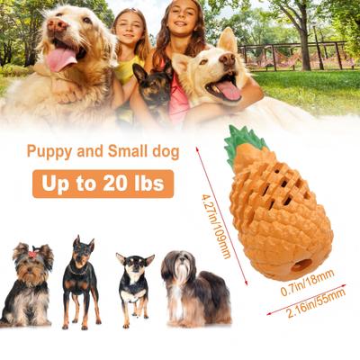 Show full view: Petopia Pineapple Tough Dog Chew Toy, Orange/Green, Small slide 2 of 11