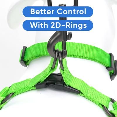Show full view: Pawtitas Solid Personalized Dog Harness, Green, Large: 22 to 33-in chest slide 8 of 10