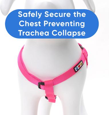 Show full view: Pawtitas Solid Personalized Dog Harness, Pink, Small: 14 to 21-in chest slide 9 of 10