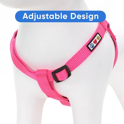 Show full view: Pawtitas Solid Personalized Dog Harness, Pink, Small: 14 to 21-in chest slide 7 of 10