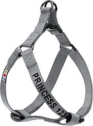 Pawtitas Solid Personalized Dog Harness, Grey, Large: 22 to 33-in chest