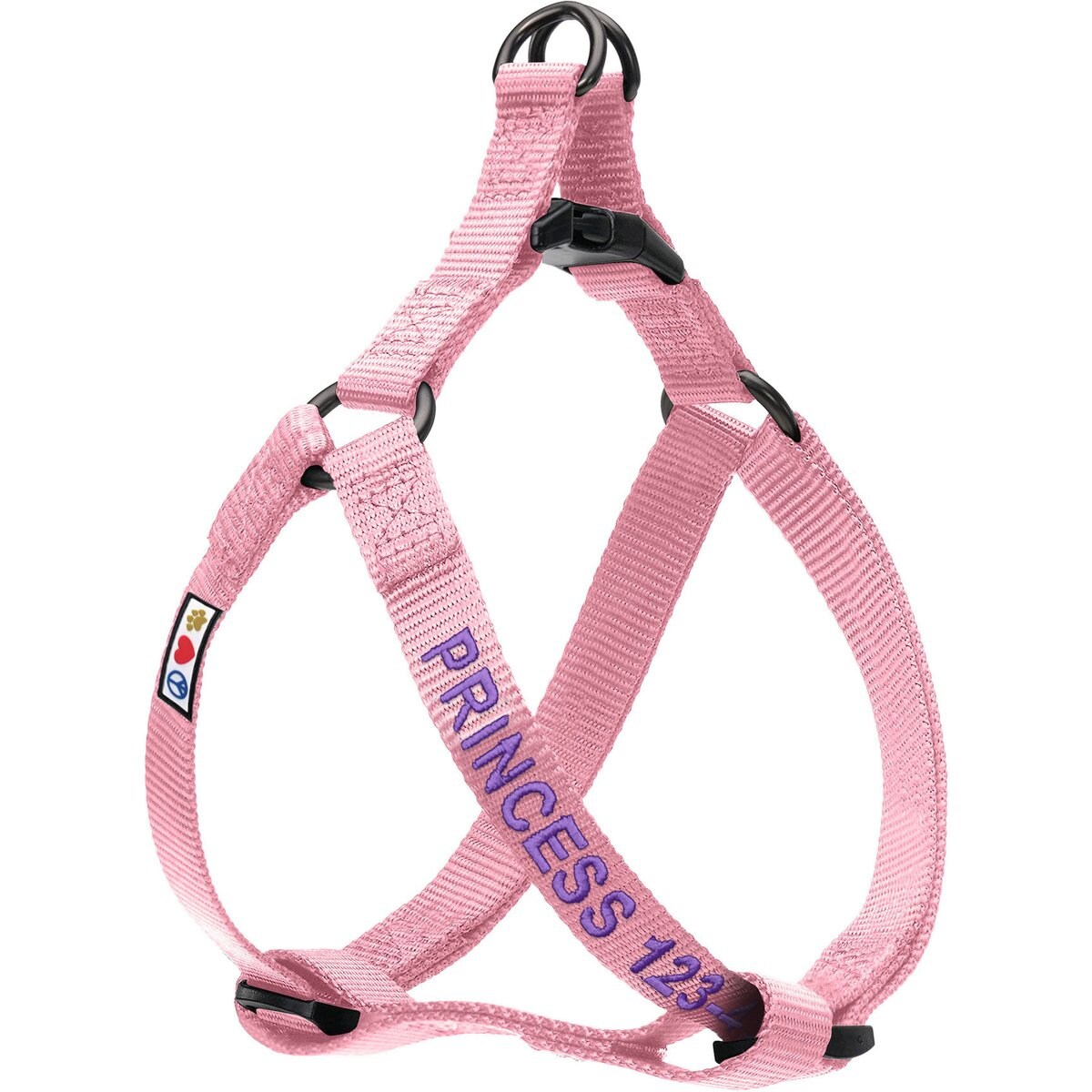 Pawtitas Solid Personalized Dog Harness, Millennial Pink, Small: 14 to 21-in chest