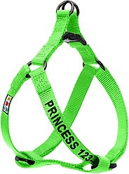 Pawtitas Solid Personalized Dog Harness, Green, Large: 22 to 33-in chest