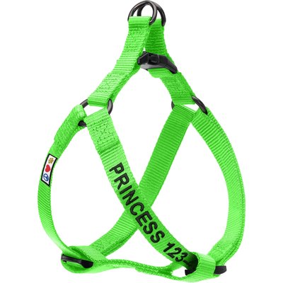 Pawtitas Pawtitas Solid Personalized Dog Harness, Green, Medium: 18 to 28-in chest