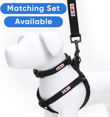 Show full view: Pawtitas Solid Personalized Dog Leash, Black, Large: 6-ft long, 1-in wide slide 9 of 10