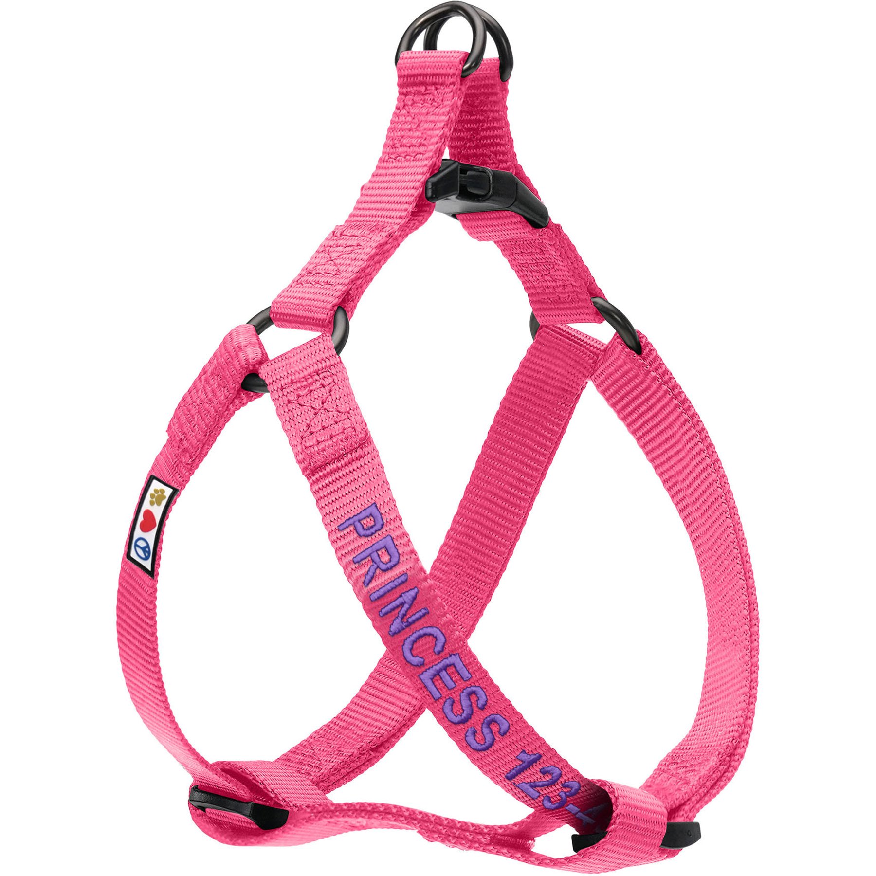 Pawtitas Solid Personalized Dog Harness, Pink, X-Small: 10 to 15-in chest