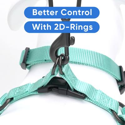 Show full view: Pawtitas Solid Personalized Dog Harness, Teal, Small: 14 to 21-in chest slide 8 of 10