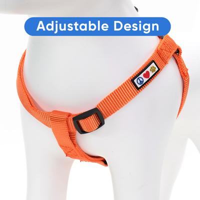 Show full view: Pawtitas Solid Personalized Dog Harness, Orange, Small: 14 to 21-in chest slide 6 of 9