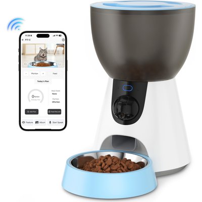 Ownpets Ownpets Night Vision Camera Automatic Cat Feeder, 16-cup